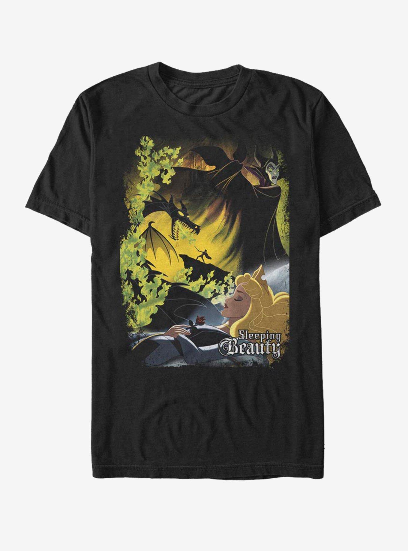 Disney Villains Maleficent Sleeping Poster T-Shirt, BLACK, hi-res