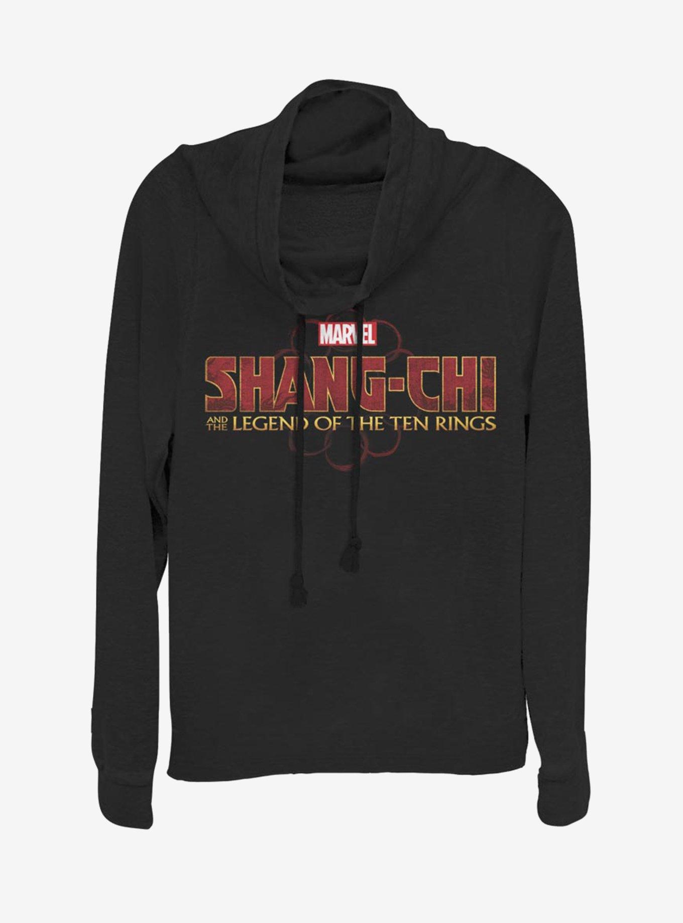 Marvel Shang-Chi And The Legend Of The Ten Rings Cowl Neck Long-Sleeve Girls Top, BLACK, hi-res