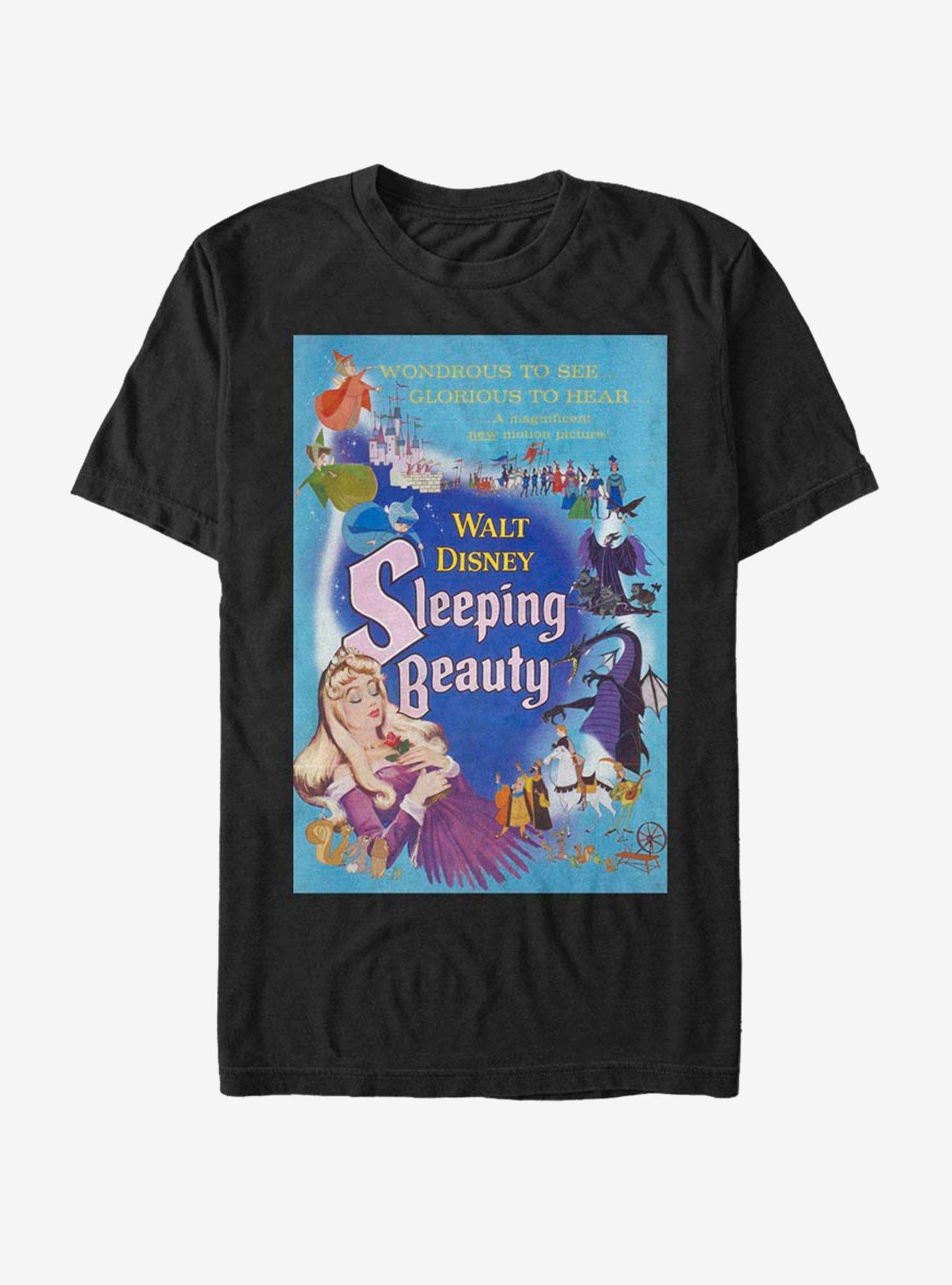 Disney Villains Maleficent Blue Sleeping Beauty Poster T-Shirt, BLACK, hi-res