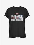 Marvel The Falcon And The Winter Soldier Girls T-Shirt, BLACK, hi-res