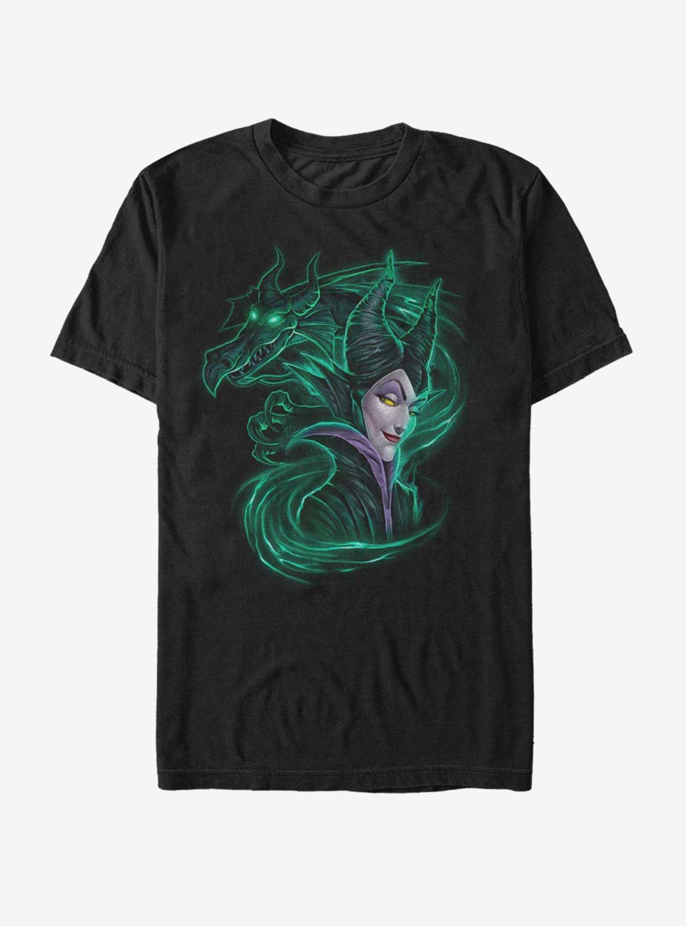 Disney Sleeping Beauty Maleficent Dark Magic Dragon T-Shirt, BLACK, hi-res