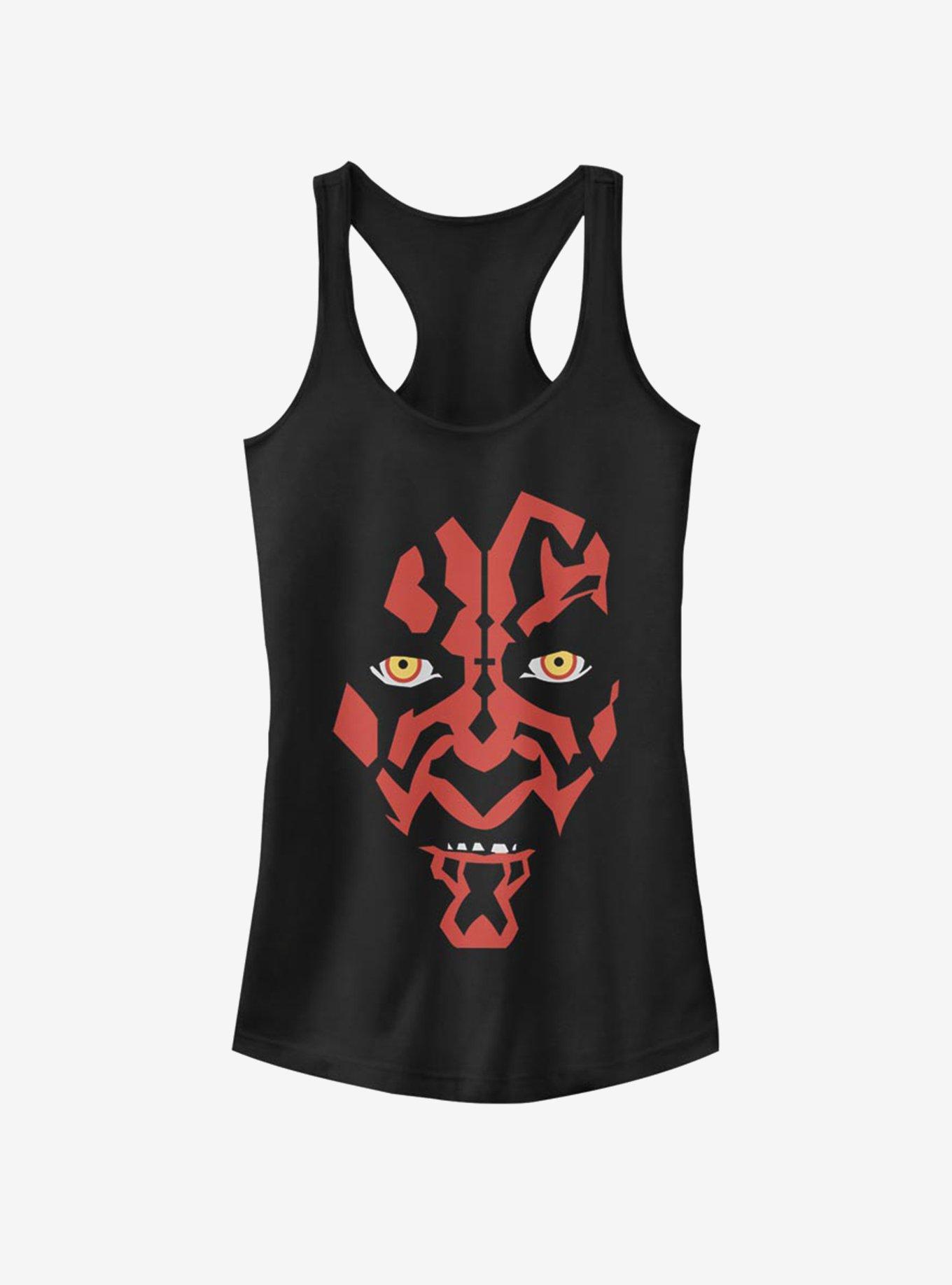 Star Wars Darth Maul Face Girls Tank Top, BLACK, hi-res