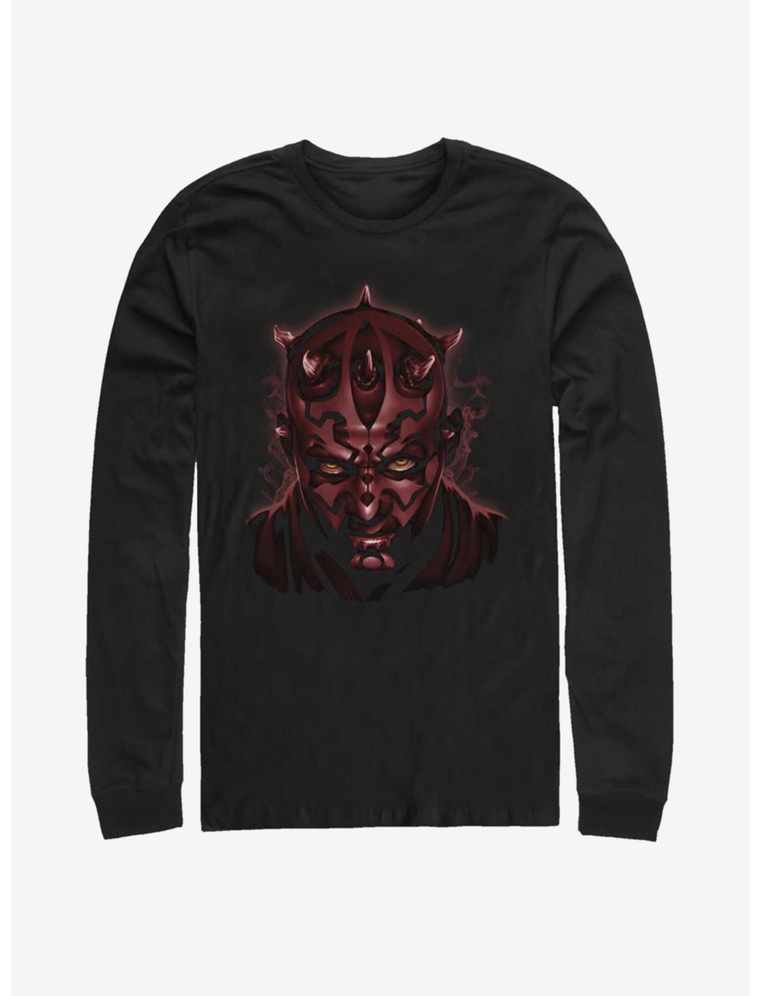 Star Wars Darth Maul Art Long-Sleeve T-Shirt, BLACK, hi-res