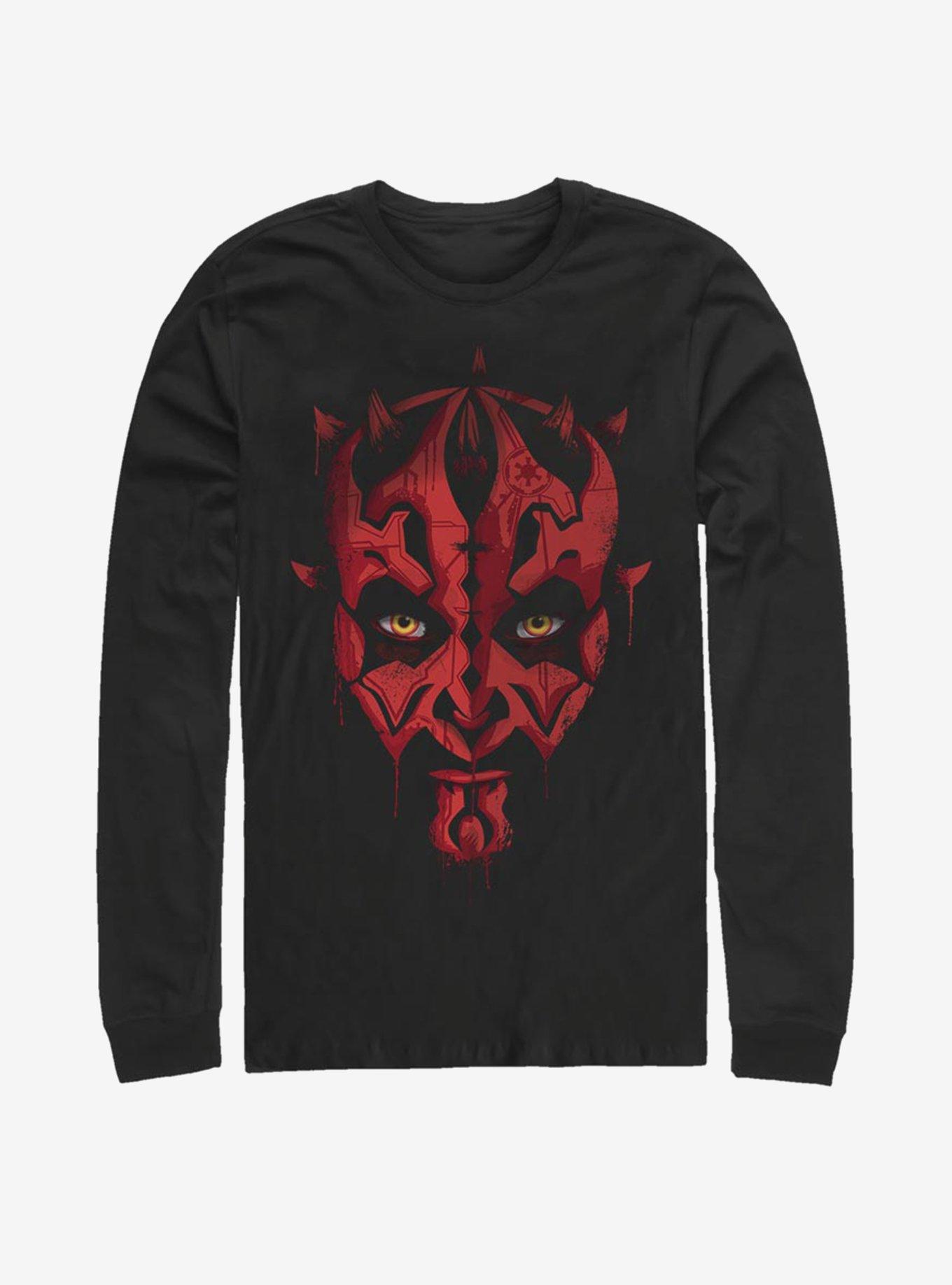 Star Wars Darth Maul Paint Long-Sleeve T-Shirt, BLACK, hi-res