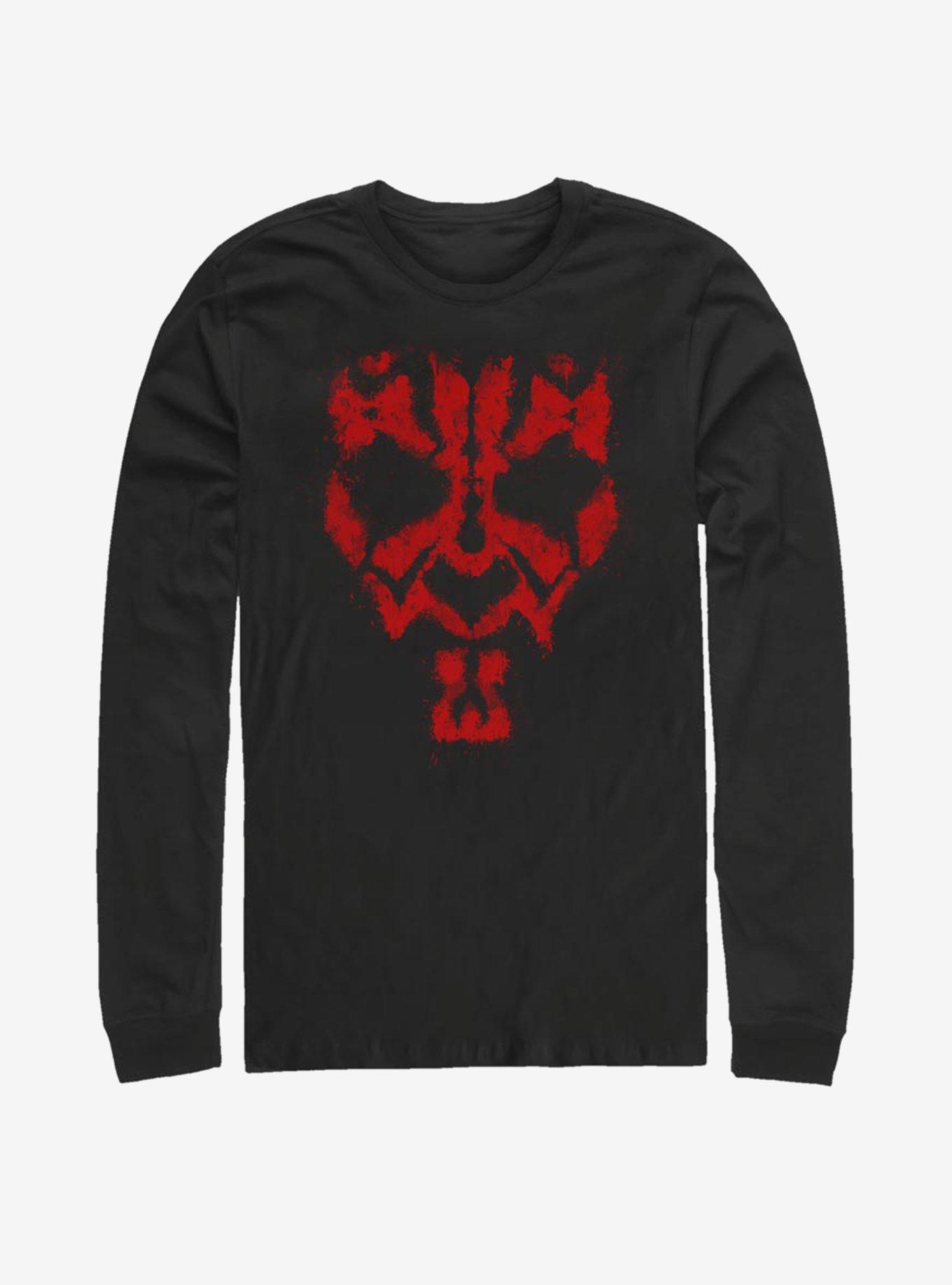 Star Wars Darth Maul Red Paint Long-Sleeve T-Shirt, BLACK, hi-res