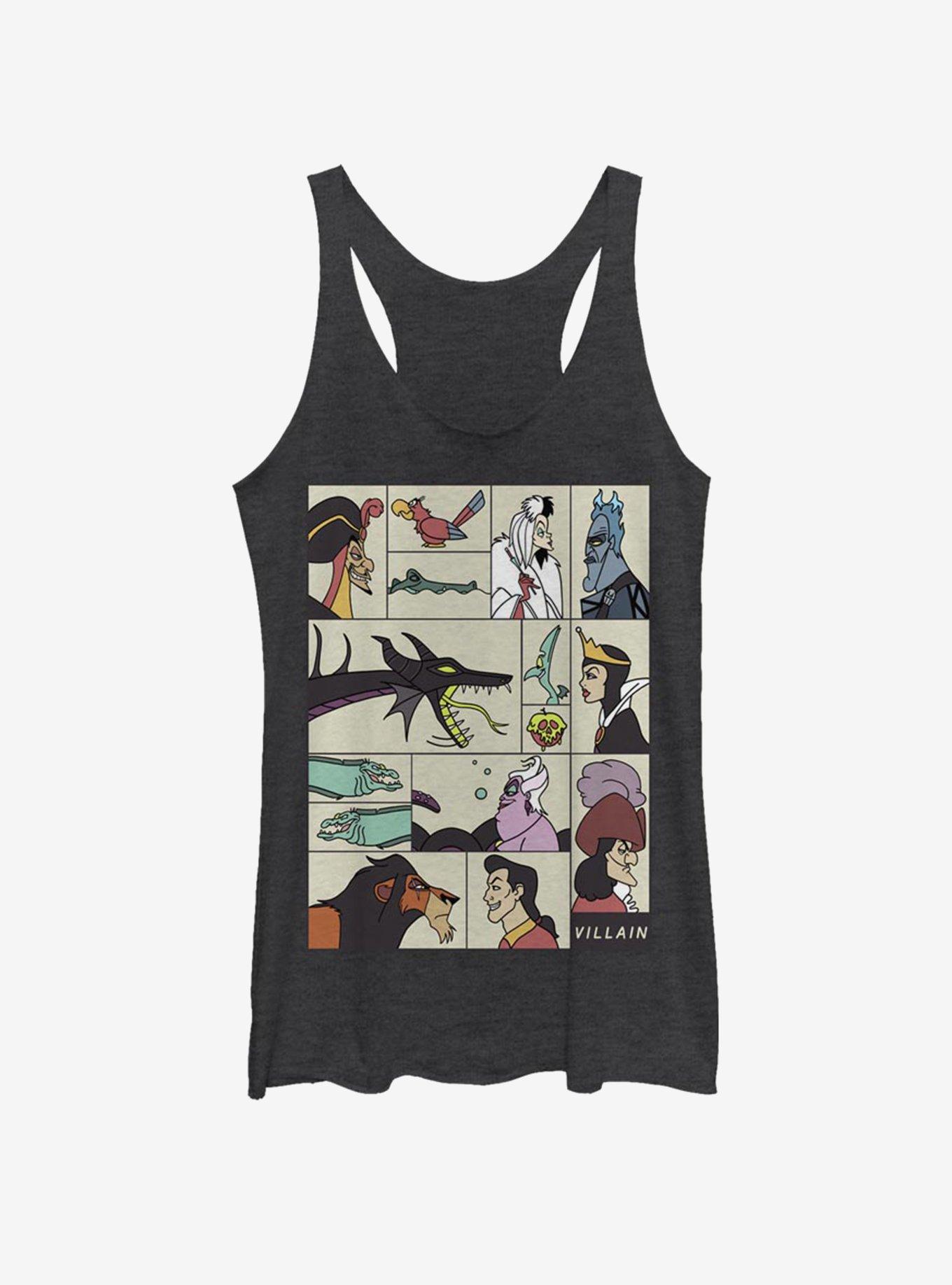 Disney Villains Villainous Girls Tank, BLK HTR, hi-res