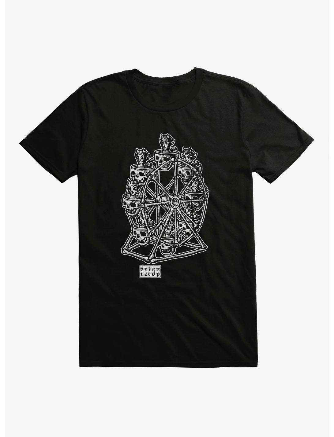 BL Creators: Brian Reedy Skull Devil Wheel T-Shirt, BLACK, hi-res