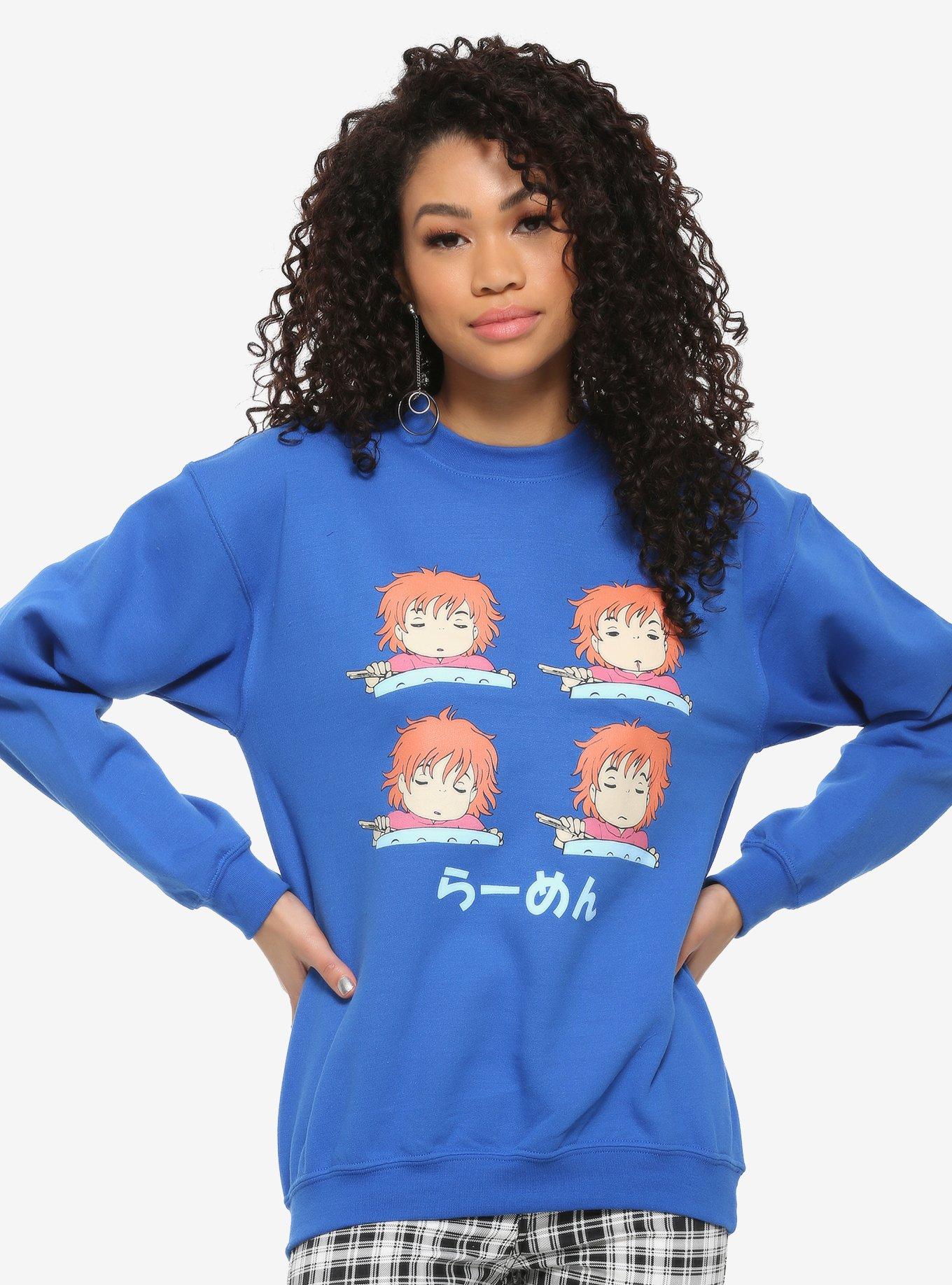 Studio Ghibli Ponyo Sleepy Ramen Girls Sweatshirt, MULTI, hi-res