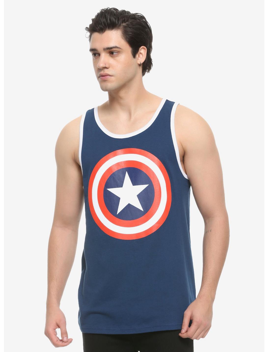 Marvel Captain American Shield Tank Top, BLUE, hi-res