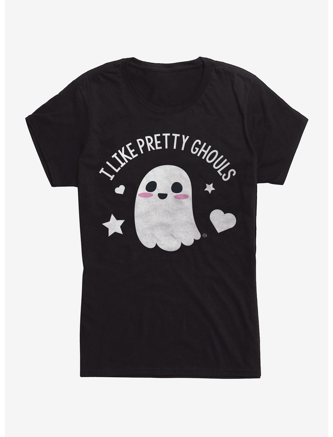 I Like Pretty Ghouls Ghost Girls T-Shirt, BLACK, hi-res