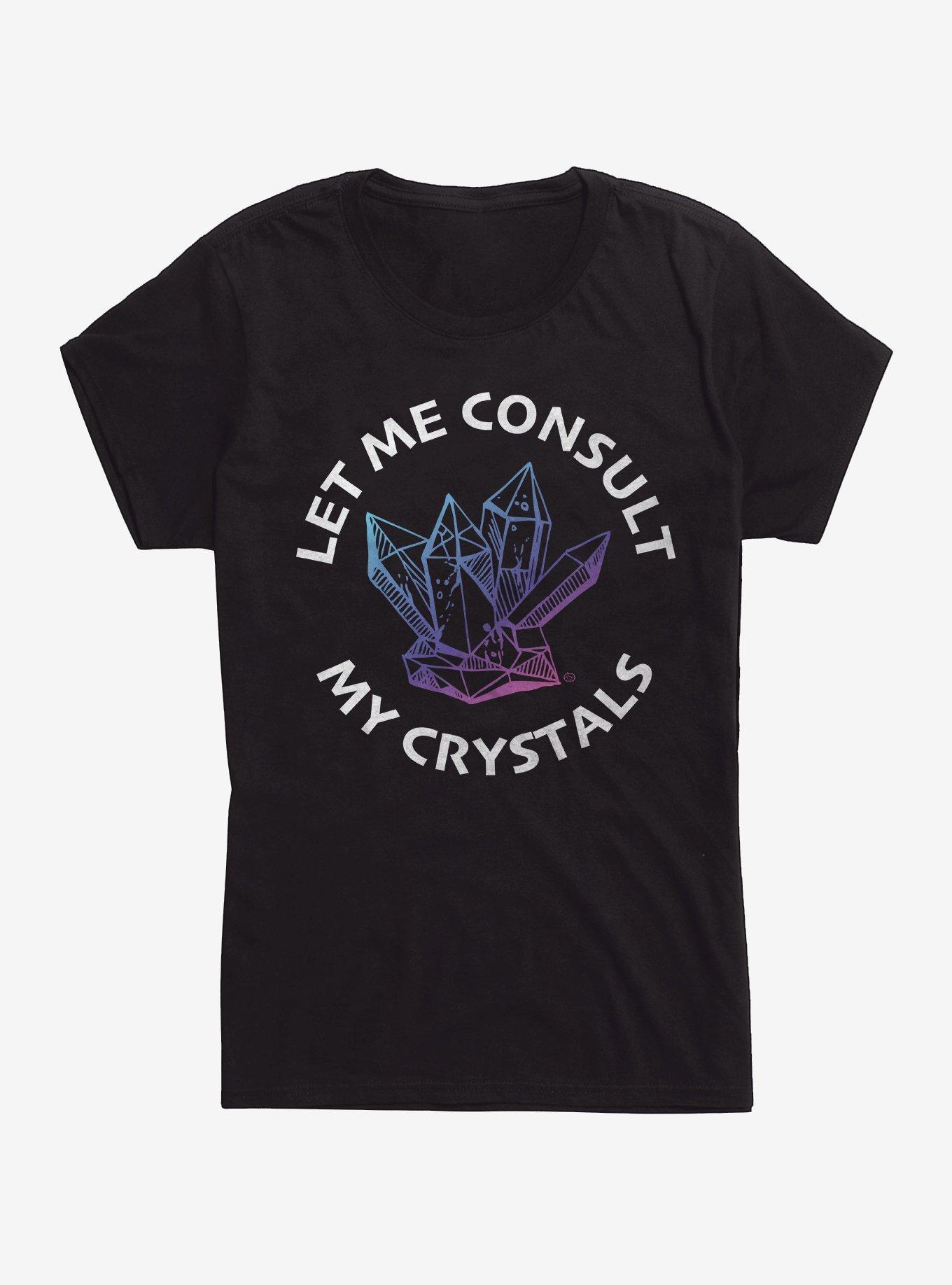 Let Me Consult My Crystals Girls T-Shirt, BLACK, hi-res