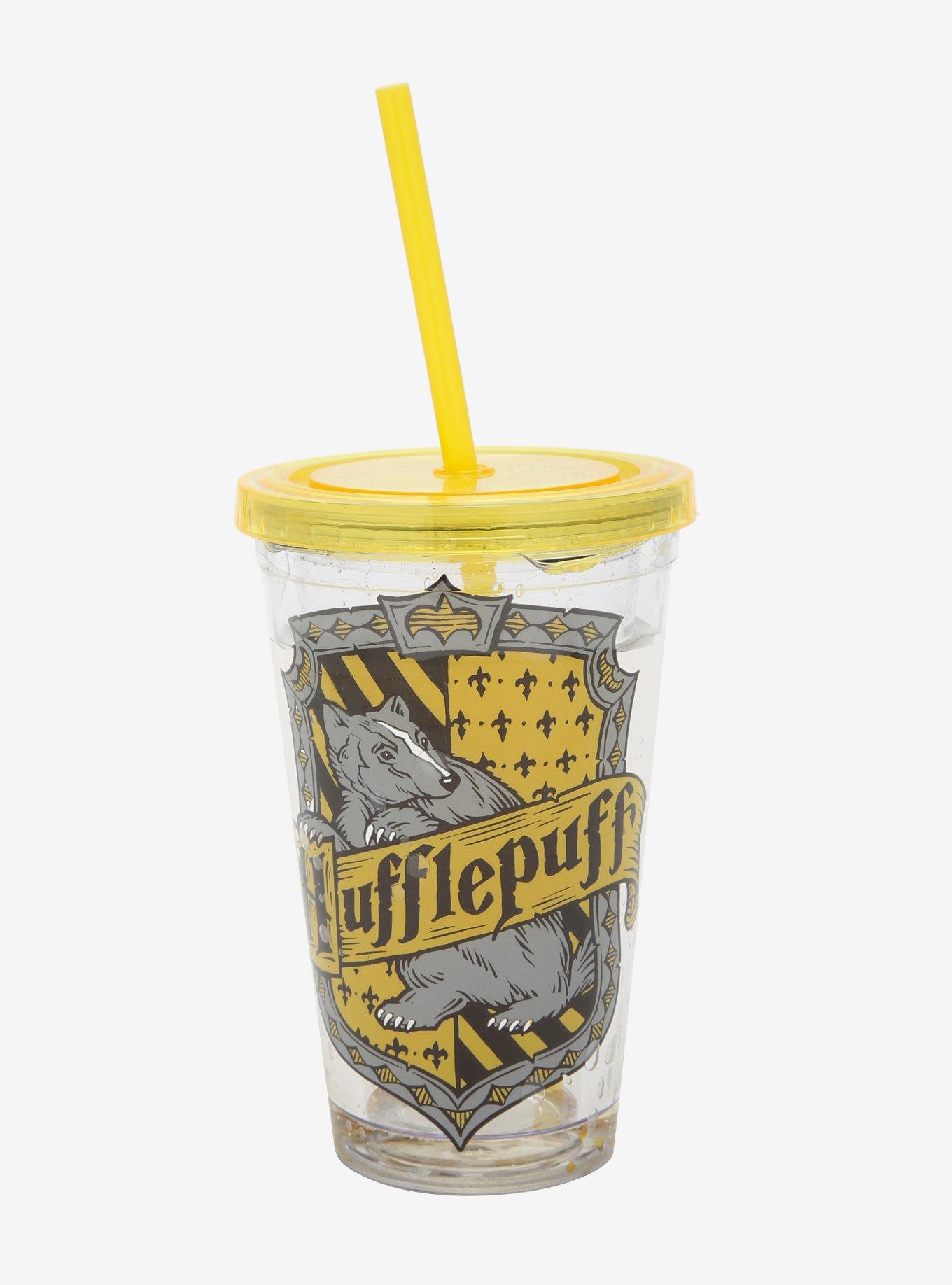 Harry Potter Hufflepuff Glitter Water Tumbler, , hi-res
