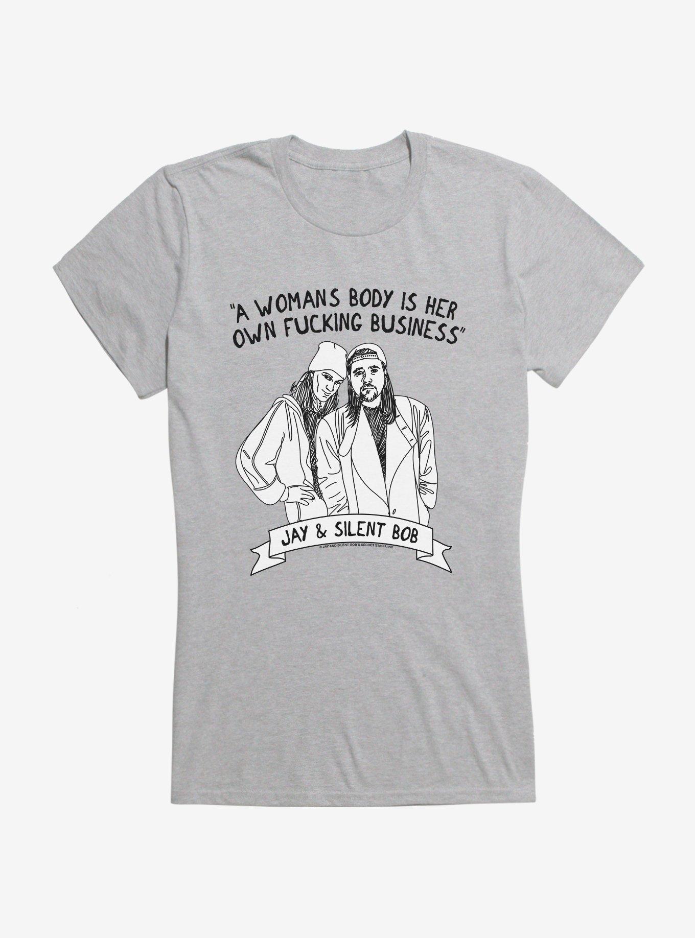 Jay and Silent Bob Reboot A Woman's Body Is Her Own Fucking Business Girls T-Shirt, , hi-res