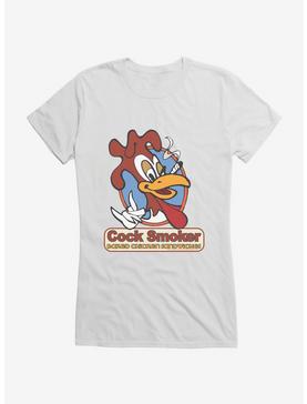 Jay and Silent Bob Reboot Cock Smoker Baked Chicken Sandwiches Girls T-Shirt, WHITE, hi-res