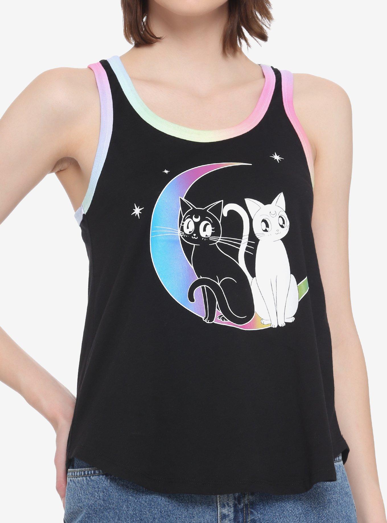 Sailor Moon Luna & Artemis Girls Tank Top Hot Topic Exclusive, MULTI, hi-res