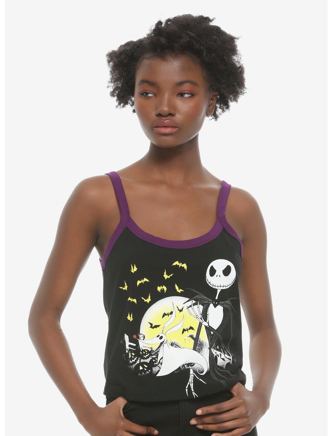 The Nightmare Before Christmas Jack & Zero Girls Strappy Tank Top, MULTI, hi-res