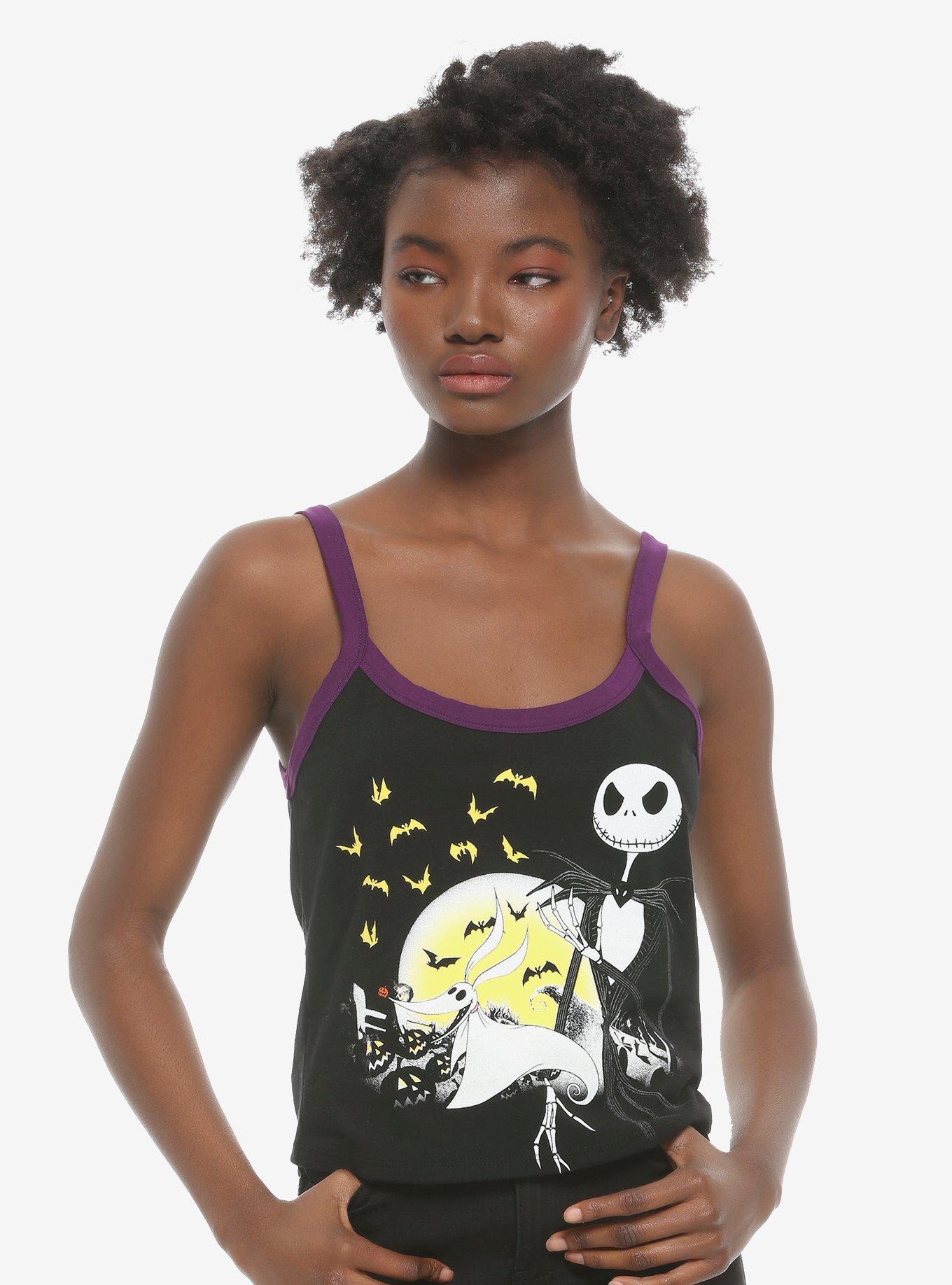 The Nightmare Before Christmas Jack & Zero Girls Strappy Tank Top, MULTI, hi-res