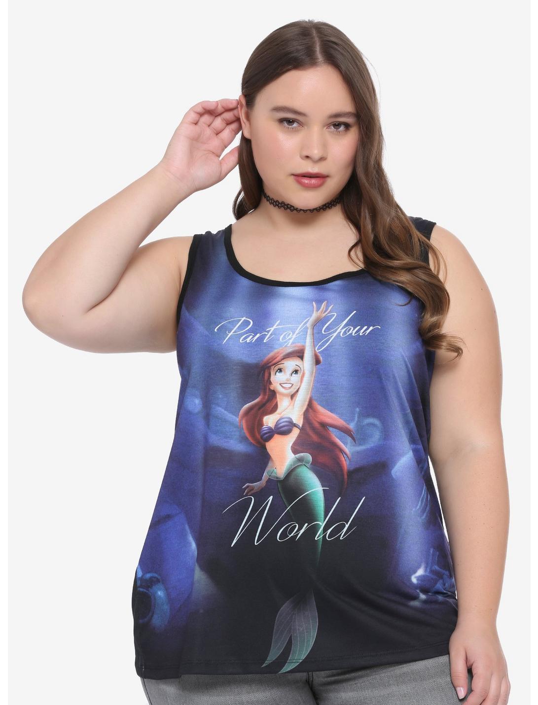 Disney The Little Mermaid Ariel & Ursula Sublimation Girls Tank Top Plus Size, MULTI, hi-res