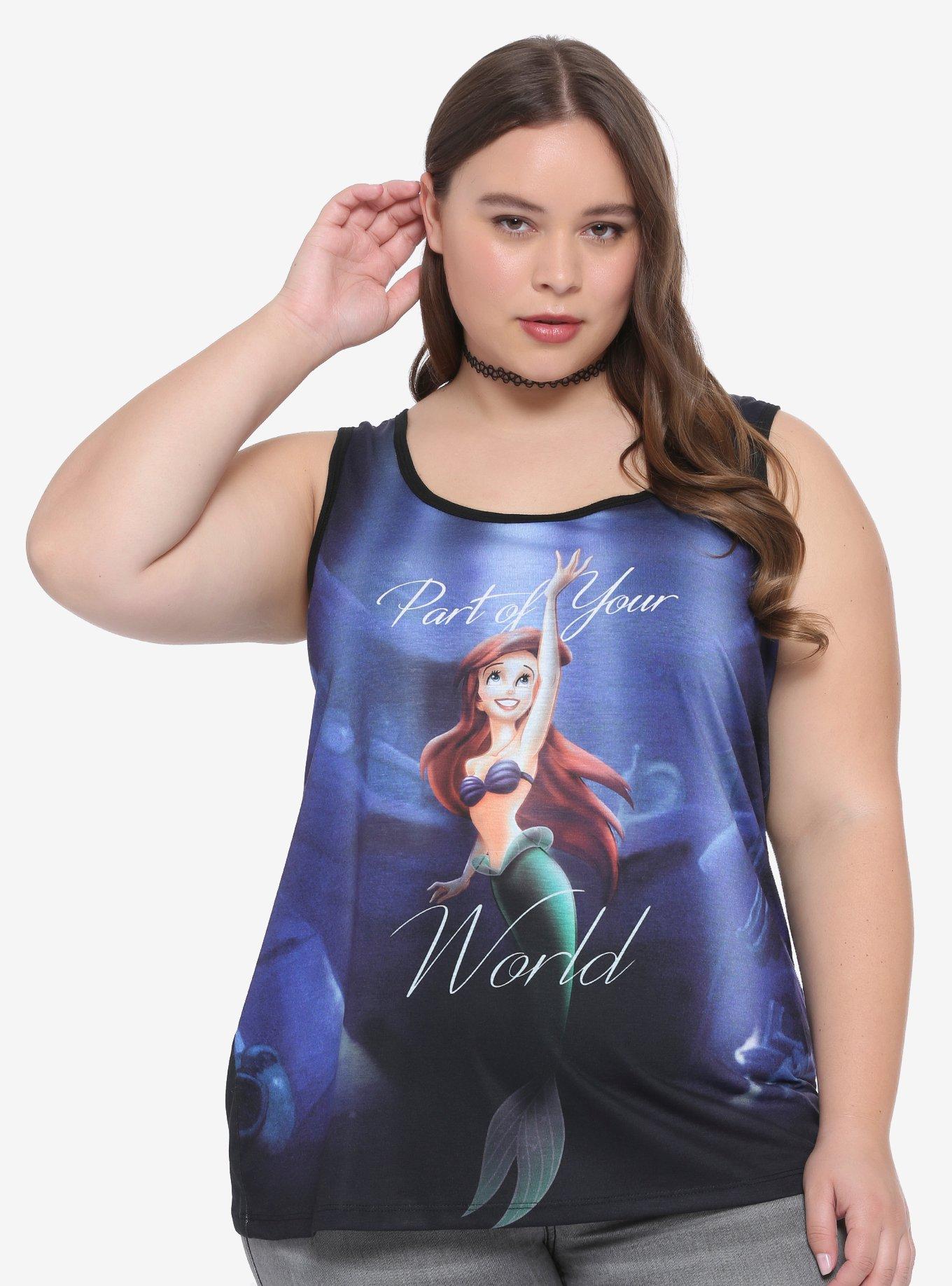 Disney The Little Mermaid Ariel & Ursula Sublimation Girls Tank Top Plus Size, MULTI, hi-res