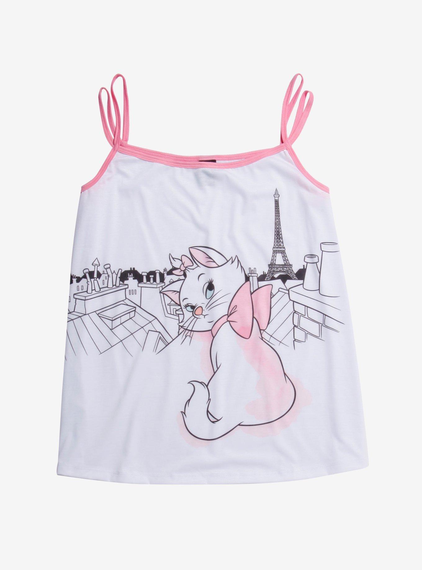 Disney The Aristocats Marie Eiffel Tower Girls Strappy Tank Top Plus Size, MULTI, hi-res