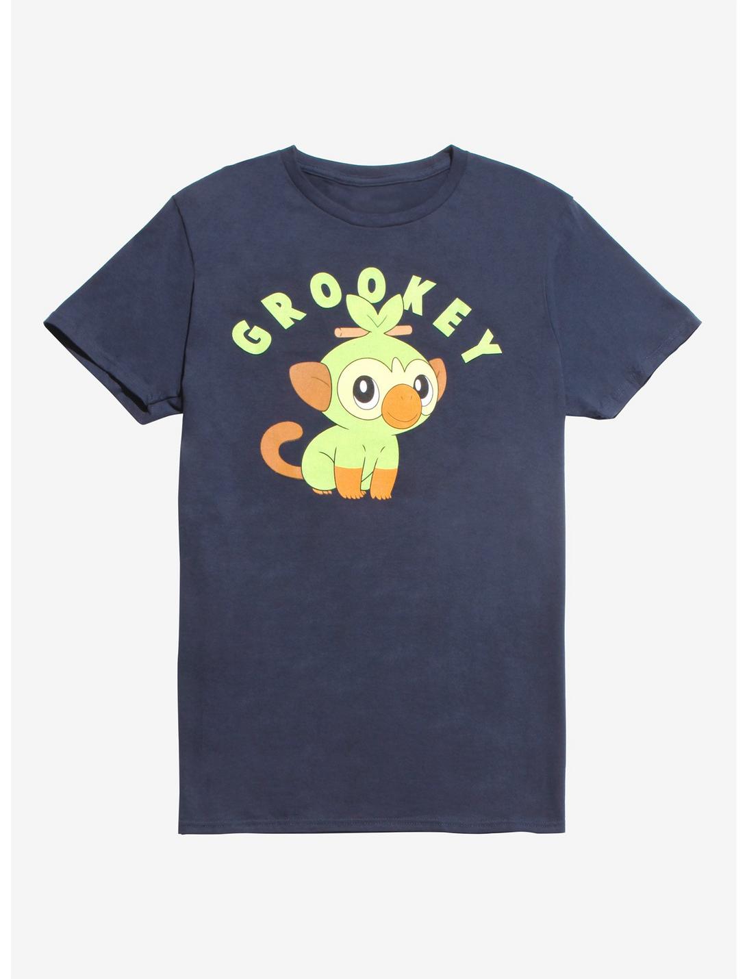 Pokemon Sword And Shield Grookey T-Shirt, NAVY, hi-res