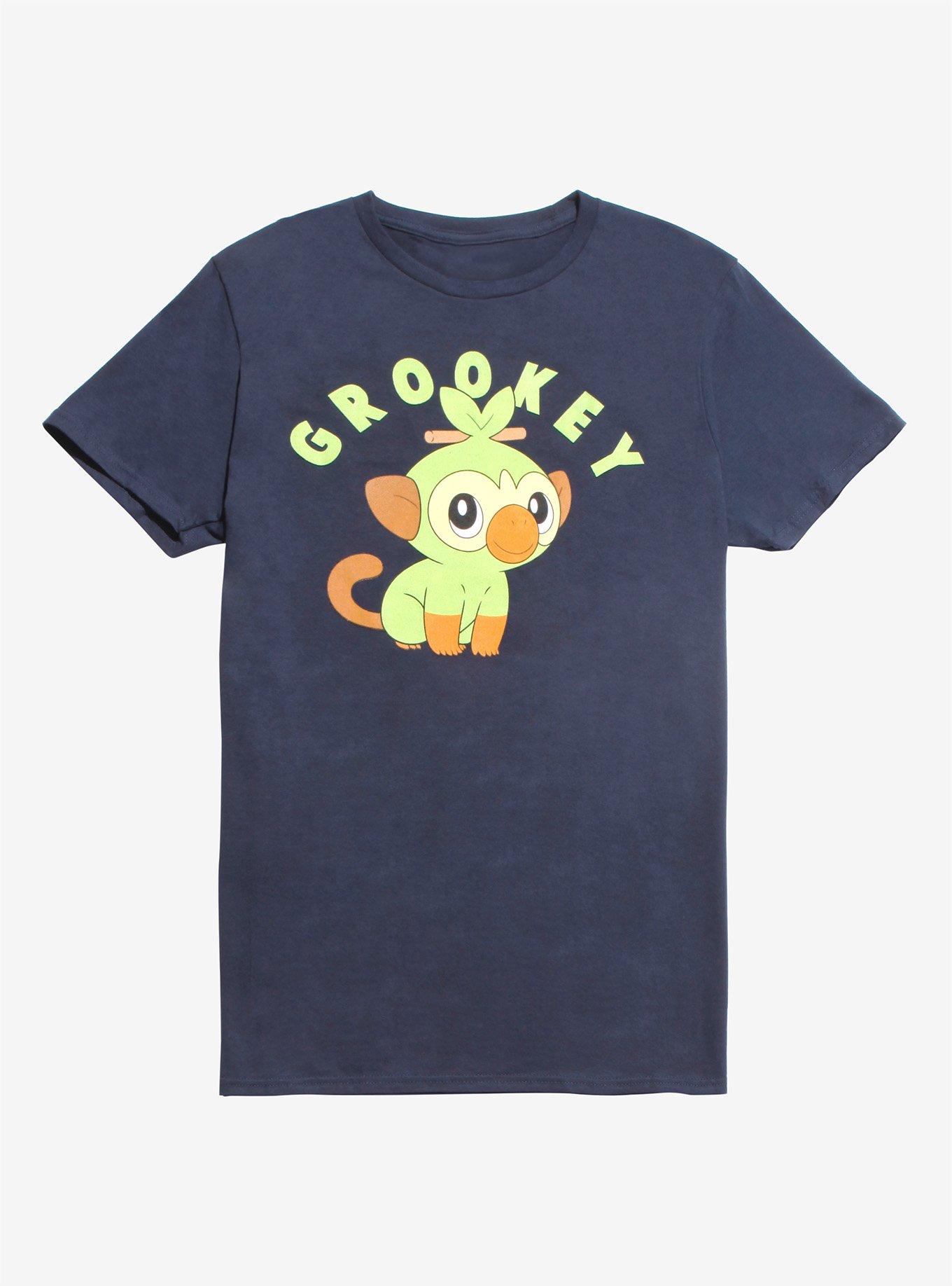 Pokemon Sword And Shield Grookey T-Shirt, NAVY, hi-res