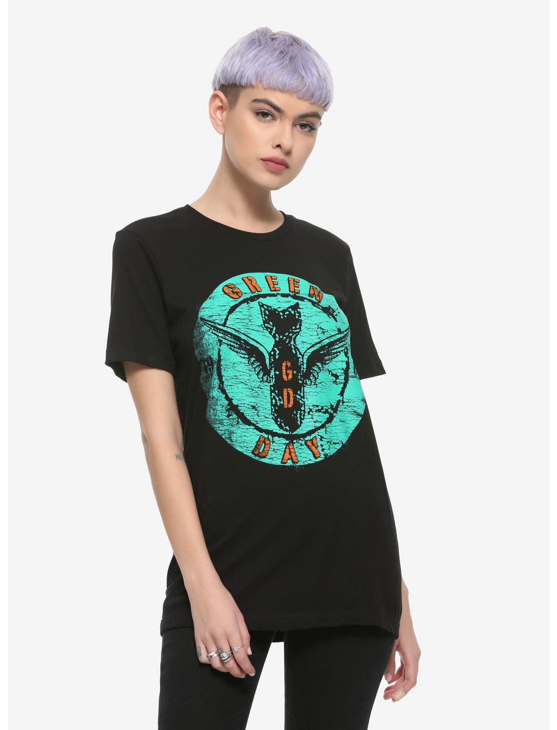 Green Day Winged Bomb Girls T-Shirt, BLACK, hi-res