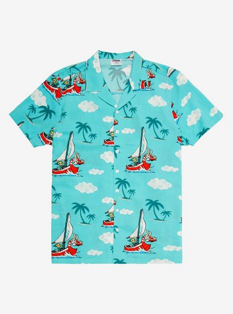 Nintendo The Legend of Zelda: The Wind Waker Woven Button-Up