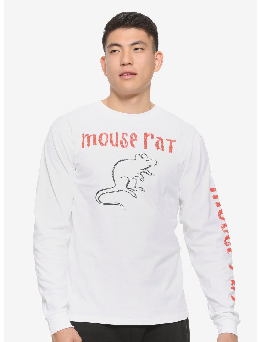 Parks and Recreation Mouse Rat Logo Long Sleeve T-Shirt - BoxLunch Exclusive, GREY, hi-res