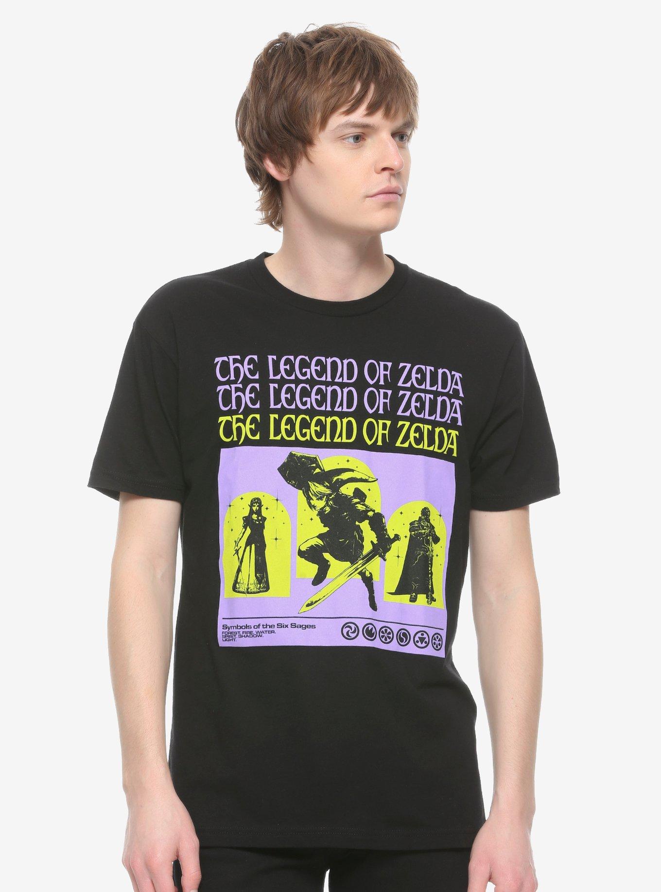 Nintendo The Legend of Zelda Symbols of the Six Sages T-Shirt, BLACK, hi-res