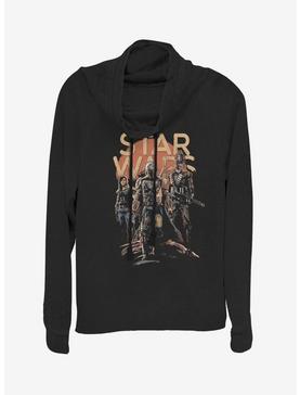 Plus Size Star Wars The Mandalorian A Few Credits More Cowlneck Long-Sleeve Womens Top, , hi-res