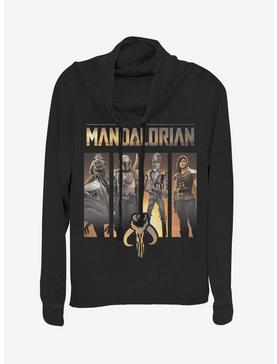 Plus Size Star Wars The Mandalorian Character Panels Cowlneck Long-Sleeve Womens Top, , hi-res