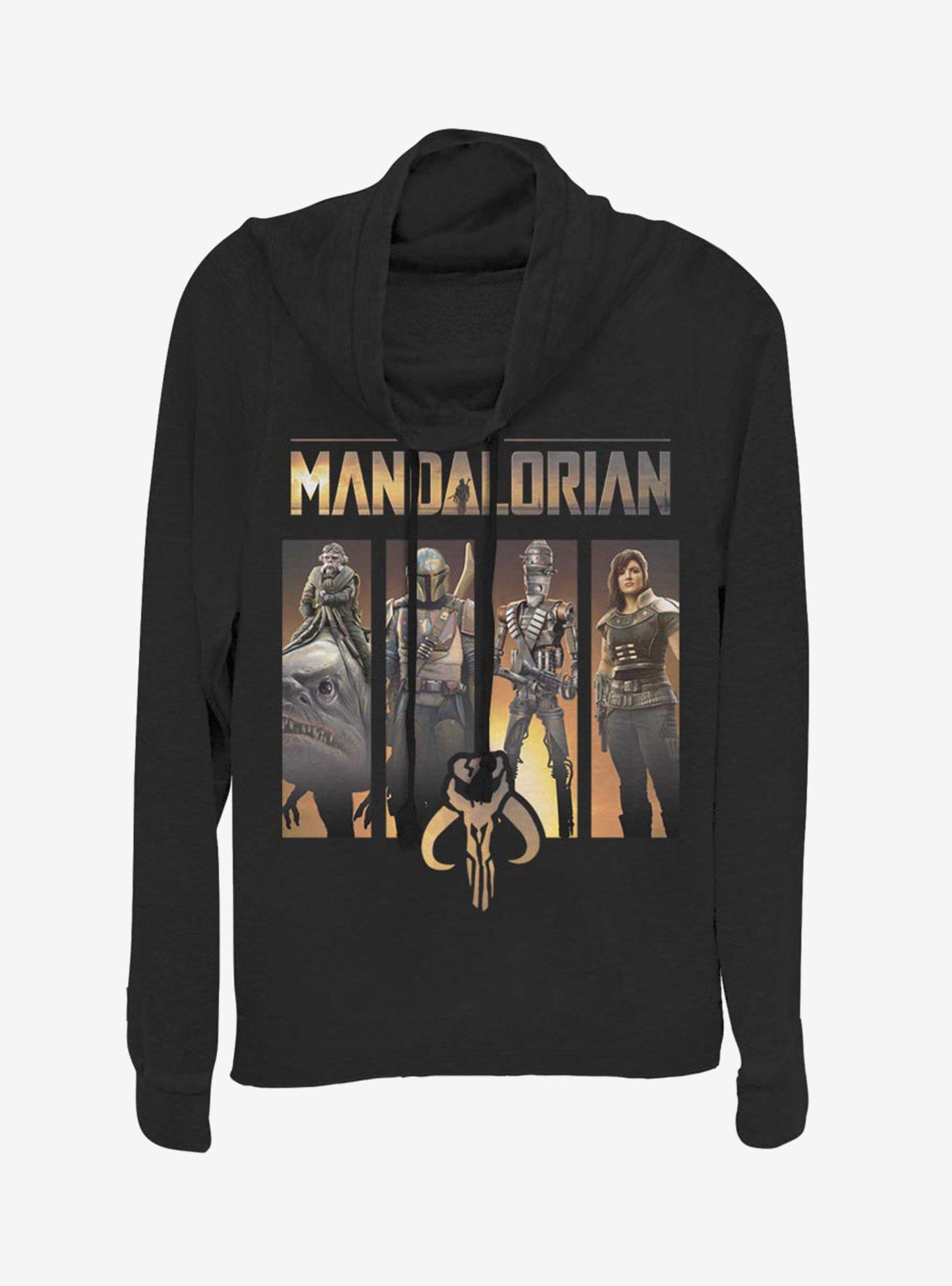 Star Wars The Mandalorian Character Panels Cowlneck Long-Sleeve Womens Top, , hi-res