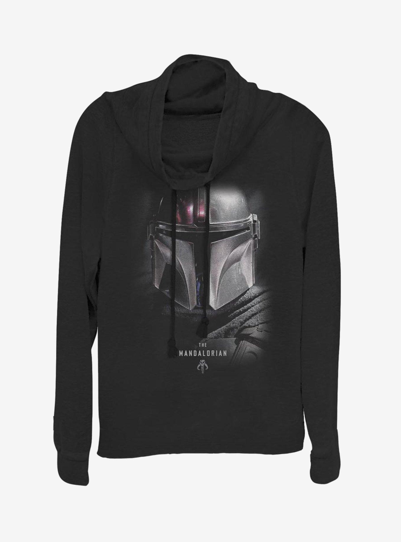 Star Wars The Mandalorian Hero Shot Cowlneck Long-Sleeve Womens Top, , hi-res