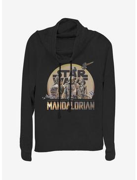 Star Wars The Mandalorian Charcter Action Pose Cowlneck Long-Sleeve Womens Top, , hi-res