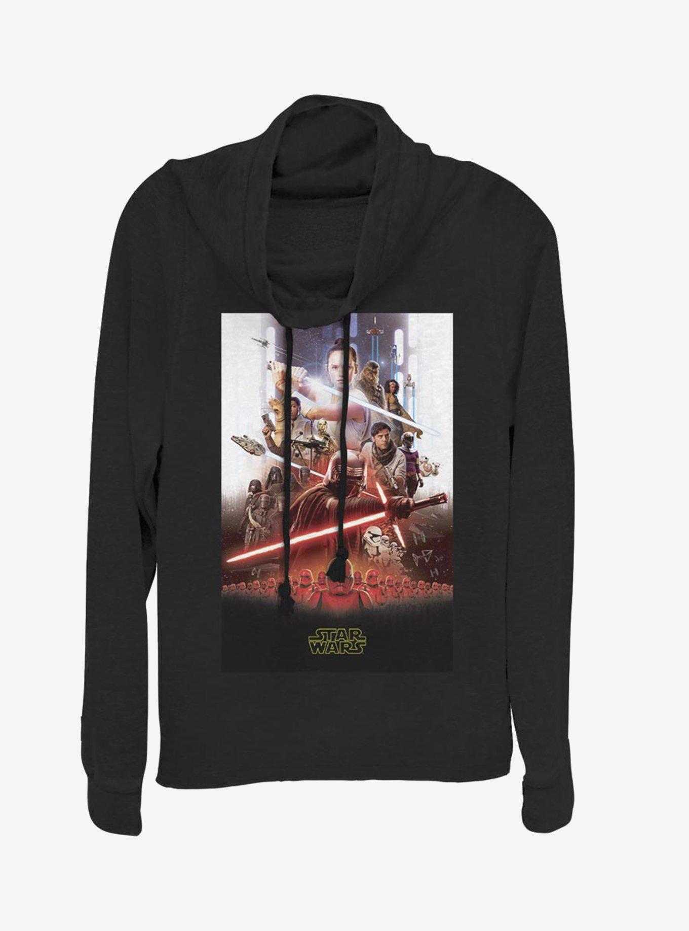 Star Wars Episode IX The Rise Of Skywalker Last Poster Cowlneck Long-Sleeve Womens Top, , hi-res