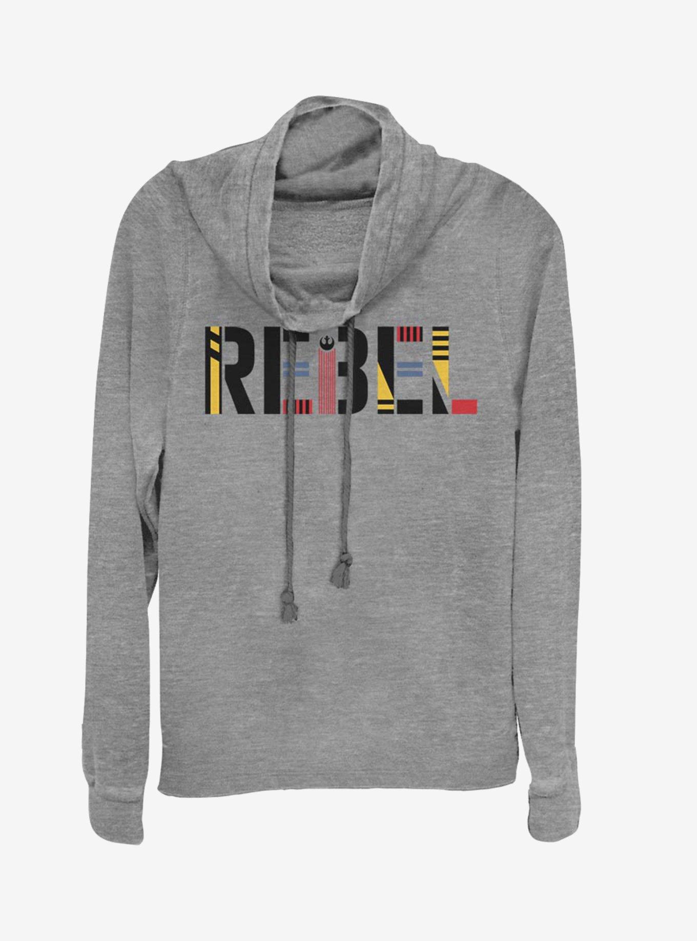 Star Wars Episode IX The Rise Of Skywalker Rebel Simple Cowlneck Long-Sleeve Womens Top, , hi-res