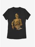 Star Wars Episode IX The Rise Of Skywalker C3PO Stay Golden Womens T-Shirt, BLACK, hi-res