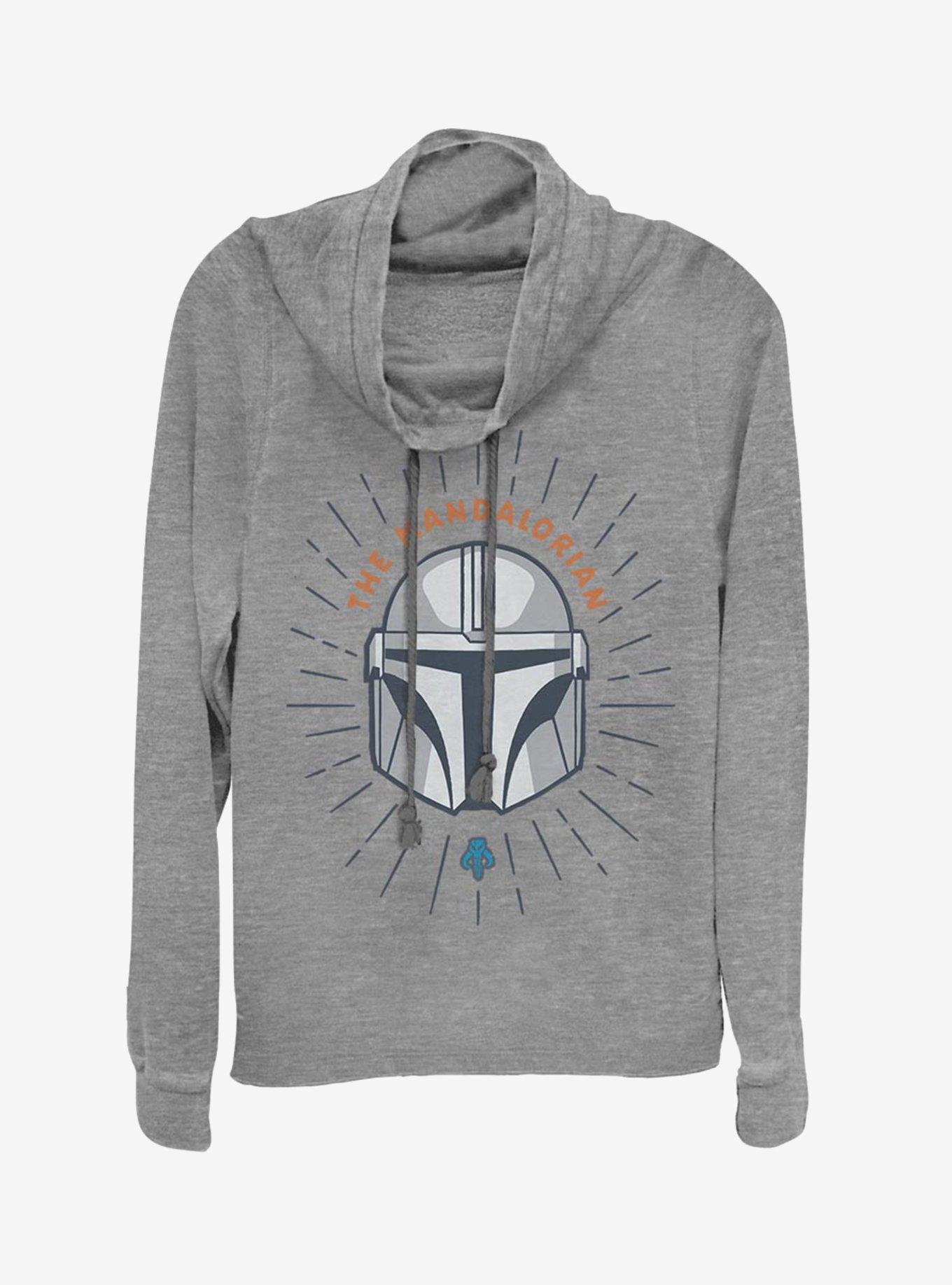 Star Wars The Mandalorian Simple Shield Cowlneck Long-Sleeve Womens Top, , hi-res