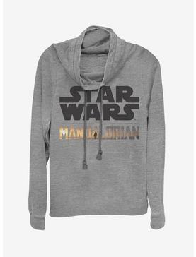 Star Wars The Mandalorian Stacked Logo Cowlneck Long-Sleeve Womens Top, , hi-res