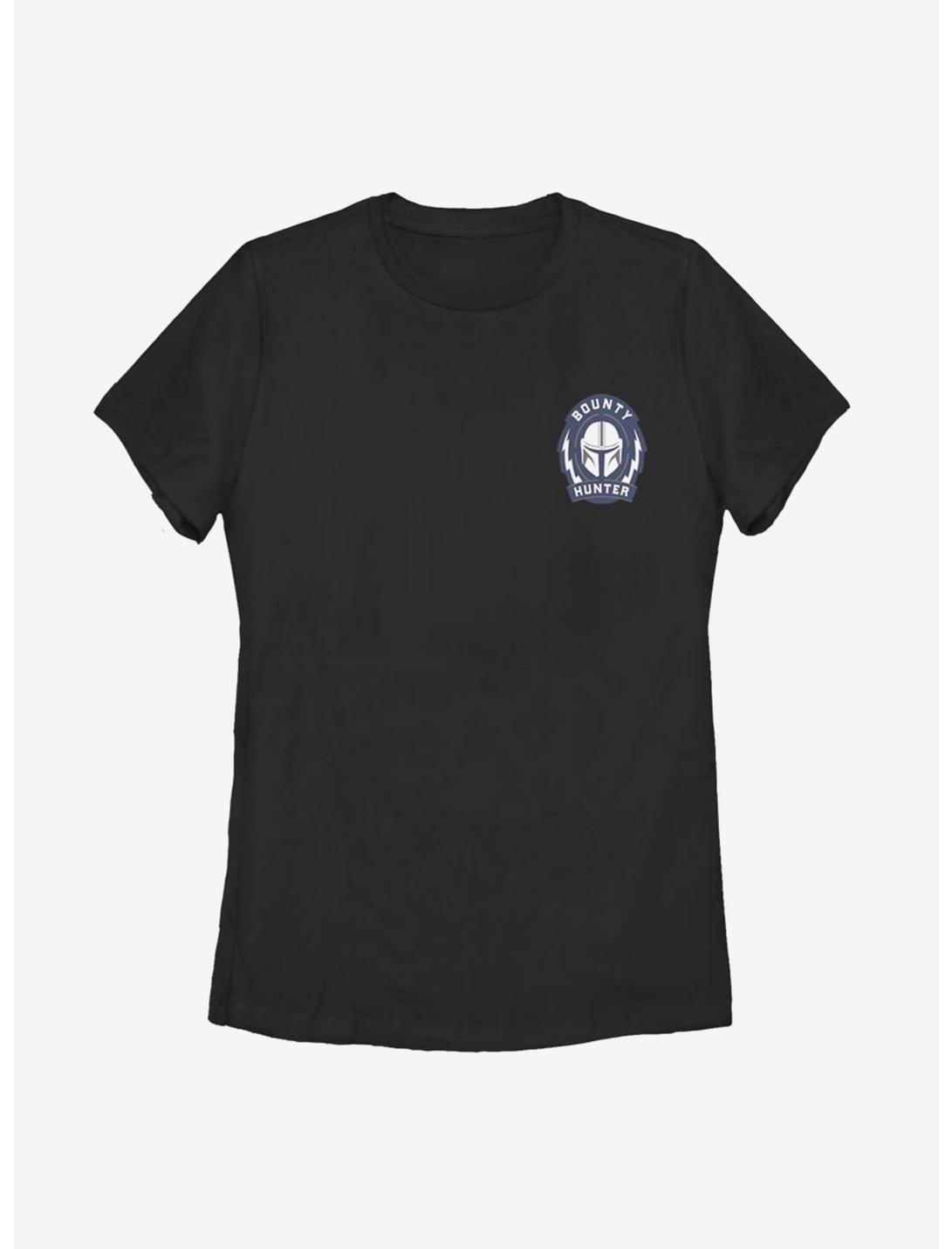 Star Wars The Mandalorian Bounty Hunter Logo Womens T-Shirt, BLACK, hi-res