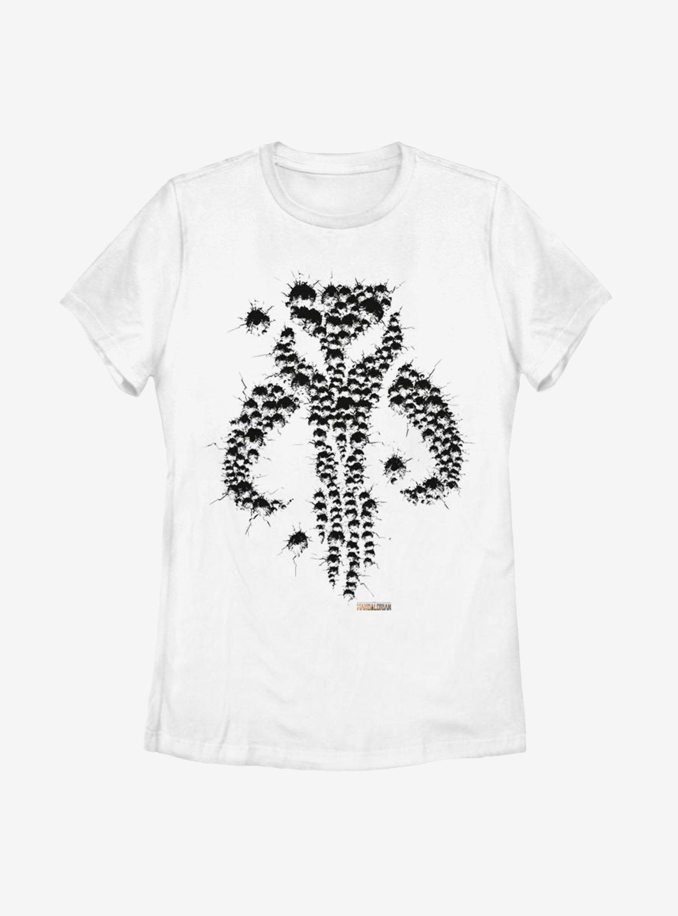 Star Wars The Mandalorian Bullet Holes Womens T-Shirt, WHITE, hi-res