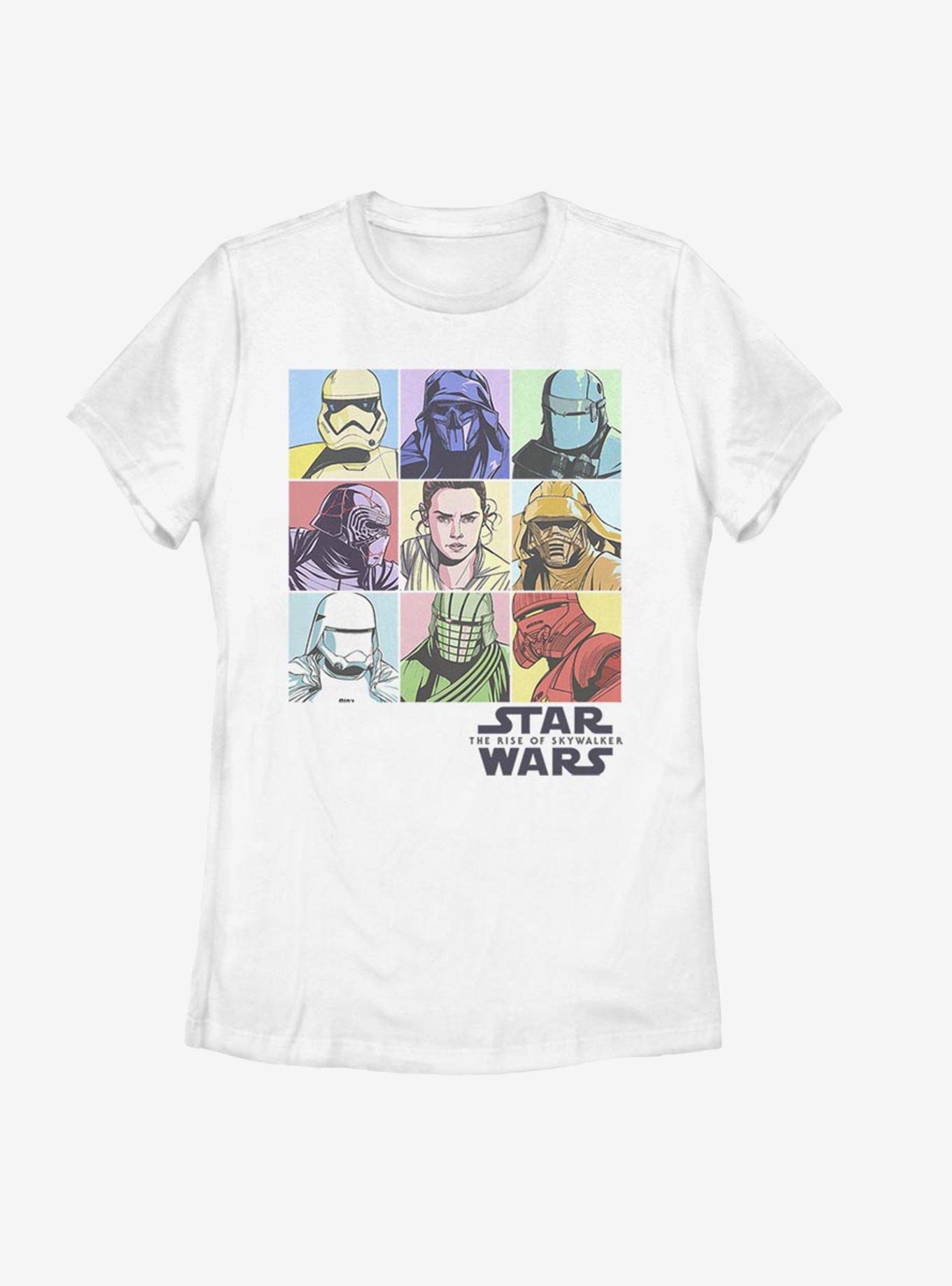 Star Wars Episode IX The Rise Of Skywalker Pastel Rey Boxes Womens T-Shirt, WHITE, hi-res