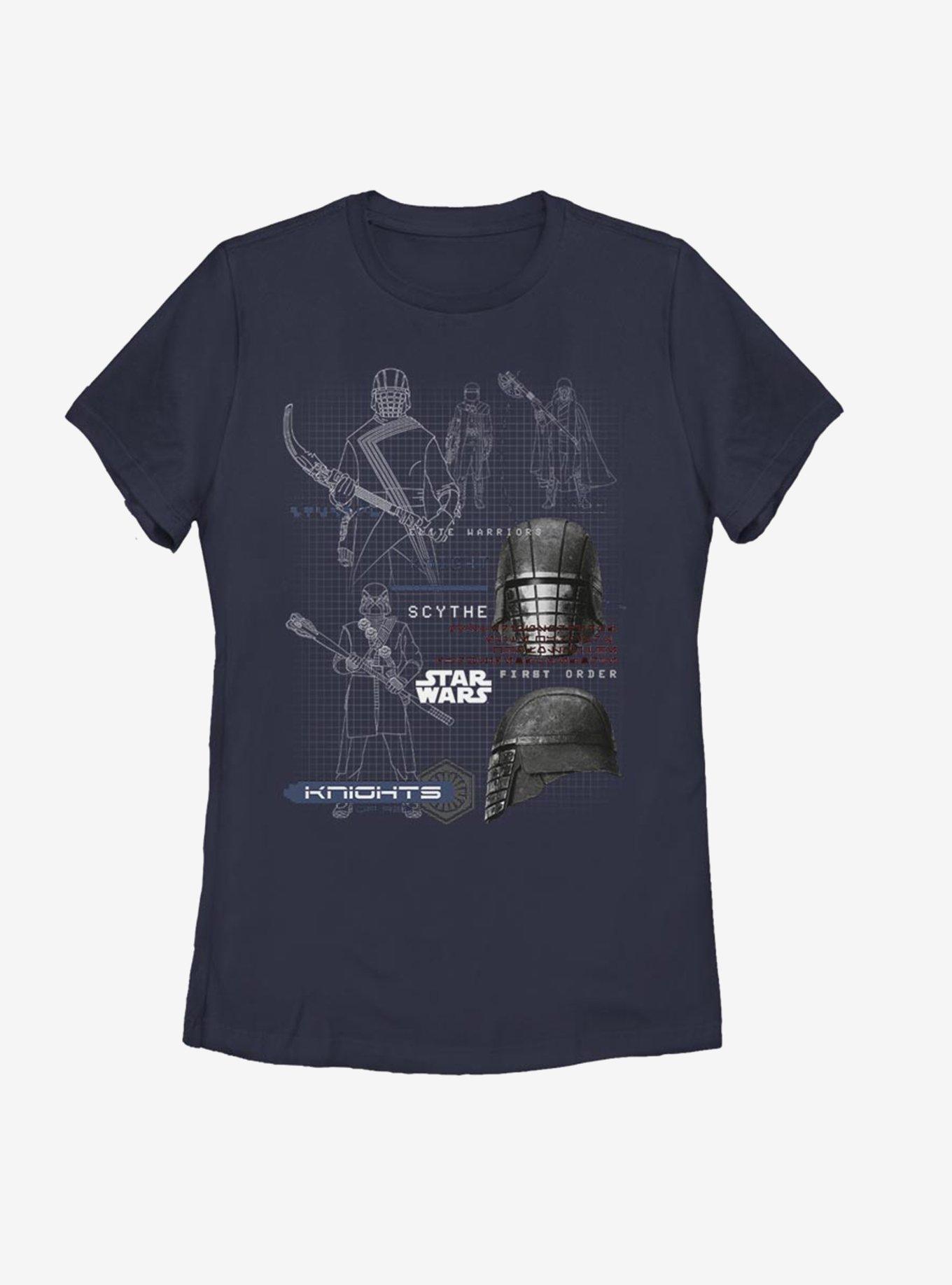 Star Wars Episode IX The Rise Of Skywalker Kylo Ren Maps Womens T-Shirt, NAVY, hi-res