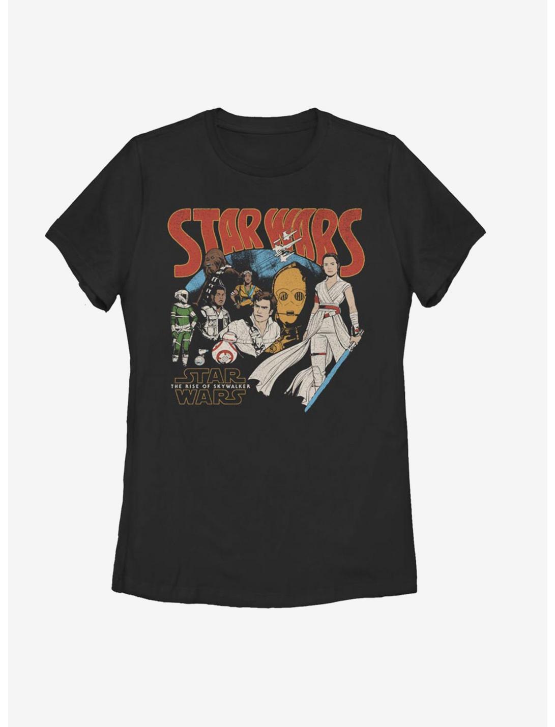 Star Wars Episode IX The Rise Of Skywalker Retro Buddies Womens T-Shirt, BLACK, hi-res