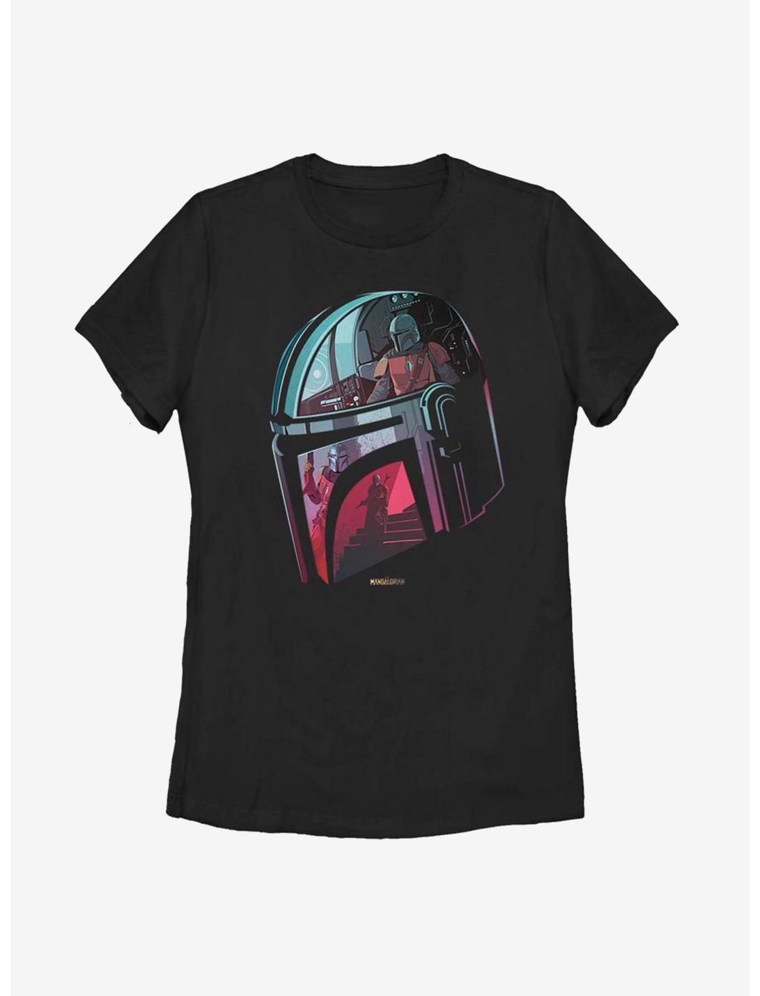 Plus Size Star Wars The Mandalorian Inside The Helmet Womens T-Shirt, BLACK, hi-res