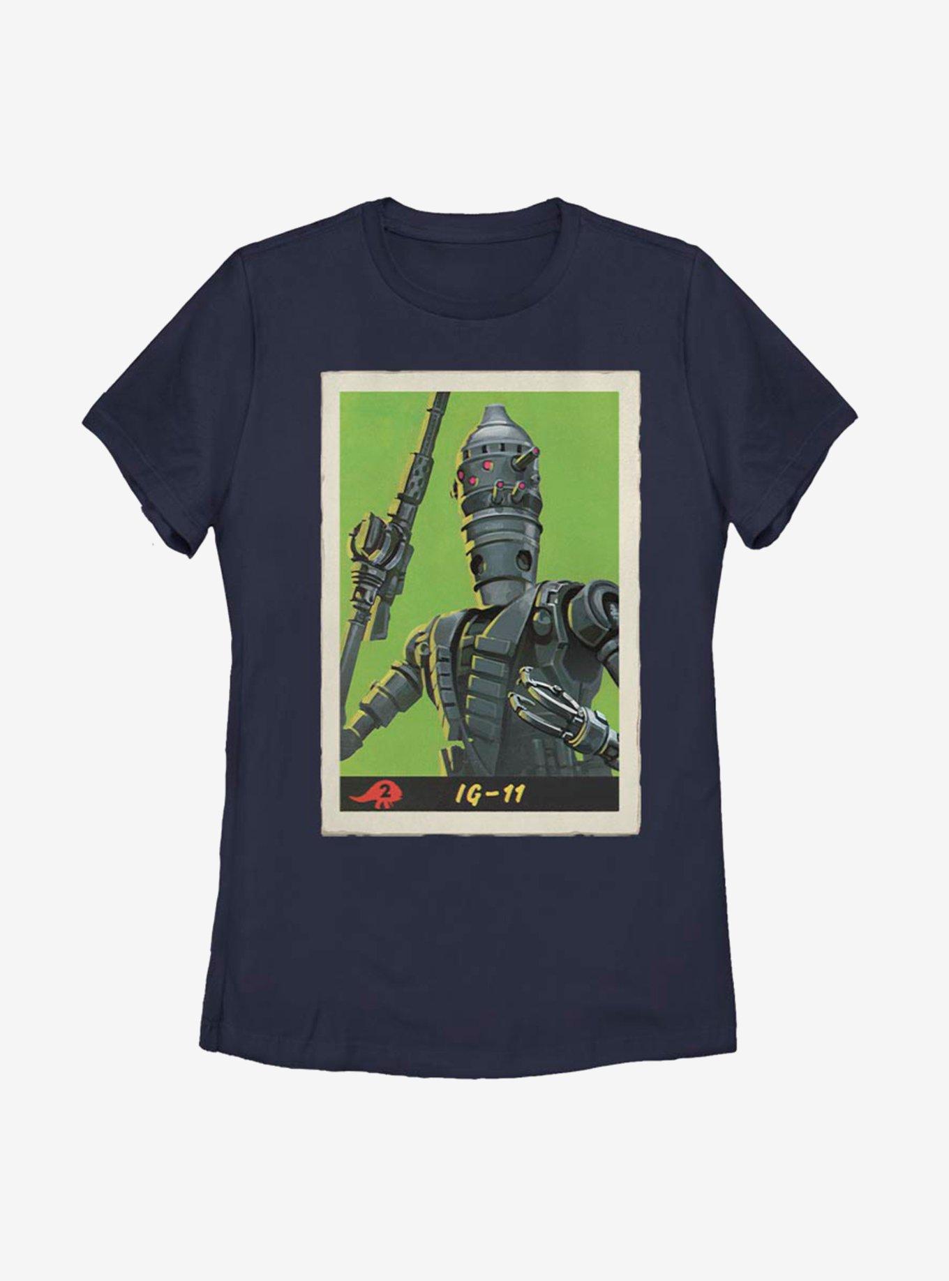 Star Wars The Mandalorian IG-11 Poster Womens T-Shirt, NAVY, hi-res