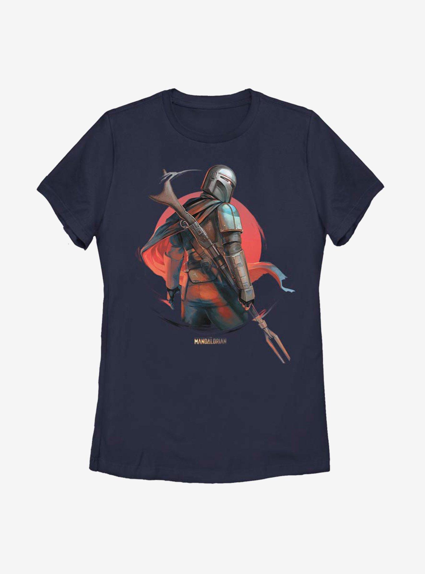 Star Wars The Mandalorian Sunrise Womens T-Shirt, NAVY, hi-res