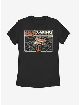 Star Wars Episode IX The Rise Of Skywalker Starfigher Schematic Womens T-Shirt, , hi-res