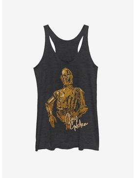 Star Wars Episode IX The Rise Of Skywalker C3PO Stay Golden Womens Tank Top, , hi-res